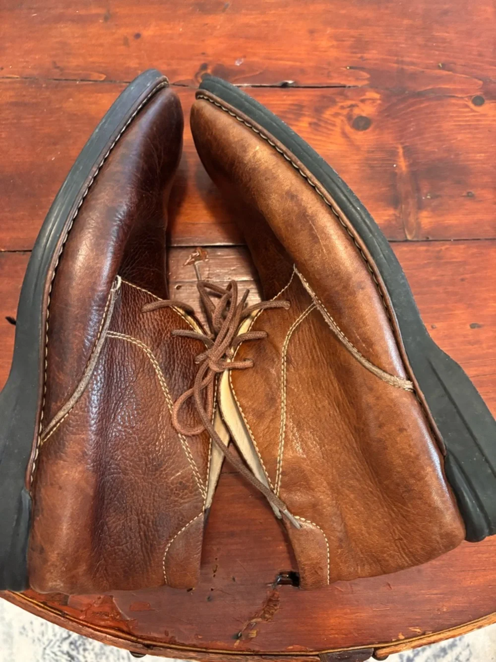 Men's Brown Leather Chukka Boots Johnston Murphy 8.5